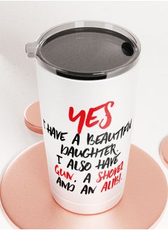 LIT Tumbler Protective Dad Gift Hot and Cold Tumbler Dad Daughter Gifts Funny Best Dad Qote  - Image 3