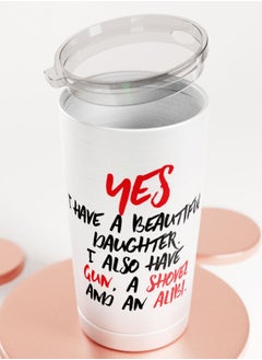 LIT Tumbler Protective Dad Gift Hot and Cold Tumbler Dad Daughter Gifts Funny Best Dad Qote  - Image 4