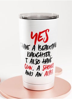 LIT Tumbler Protective Dad Gift Hot and Cold Tumbler Dad Daughter Gifts Funny Best Dad Qote  - Image 2