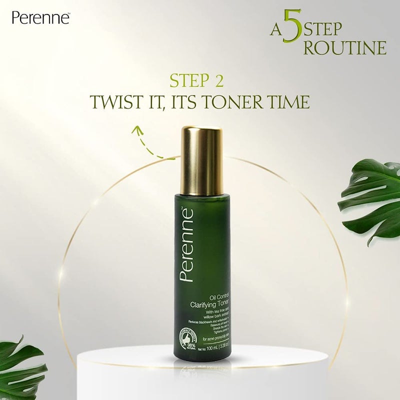 PERENNE Perenne CTSMP Skin Care Kit with Clarifying Face wash Toner Moisturising Gel Glow Booster Serum and Sunscreen Value pack For Sensitive and Acne Prone Skin with Tea Tree oil Neem Aloe vera - Image 4