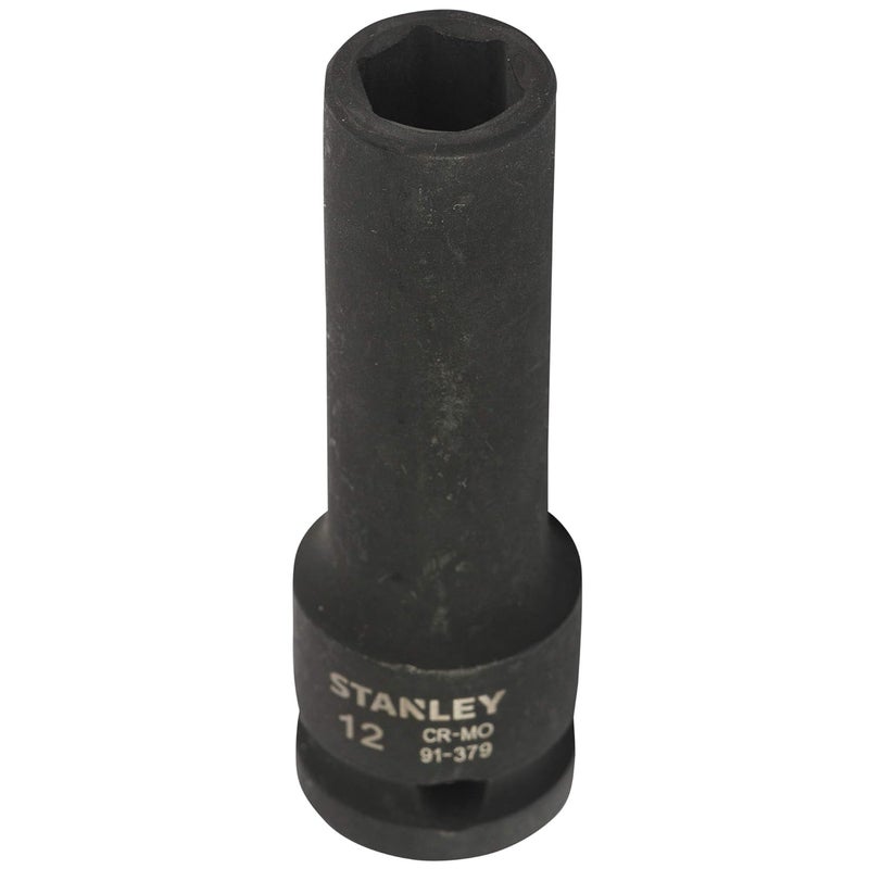 Stanley STANLEY STMT913798B ChromeMolybdenum Steel Impact Deep Socket 12 inch 12 mm Black  - Image 4