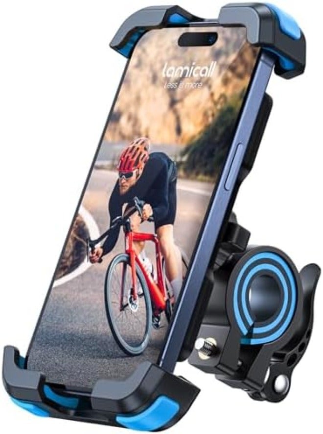 Lamicall Bike Phone Mount Holder - Motorcycle Phone Mount, Adjustable Cell Phone Holder Gifts, E-Bike Bicycle Scooter Handlebar Cradle Clip for iPhone Air 17 Pro Max, 16 15 Plus, 14, 4.7-6.8" Phone - Image 1