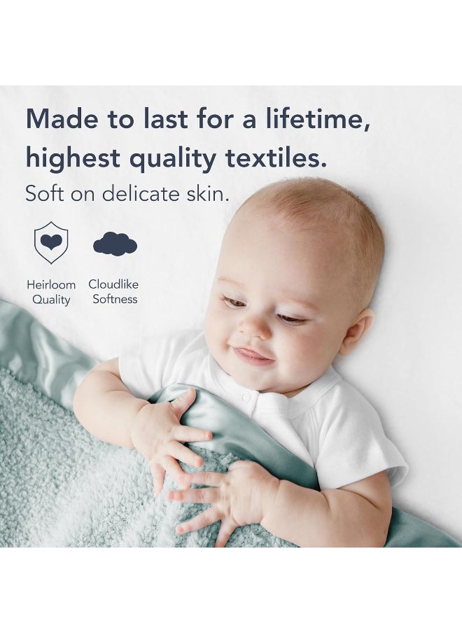 Little Giraffe Little Giraffe Chenille Stroller Baby Blanket, Sage, 29" x 35"  - Image 2