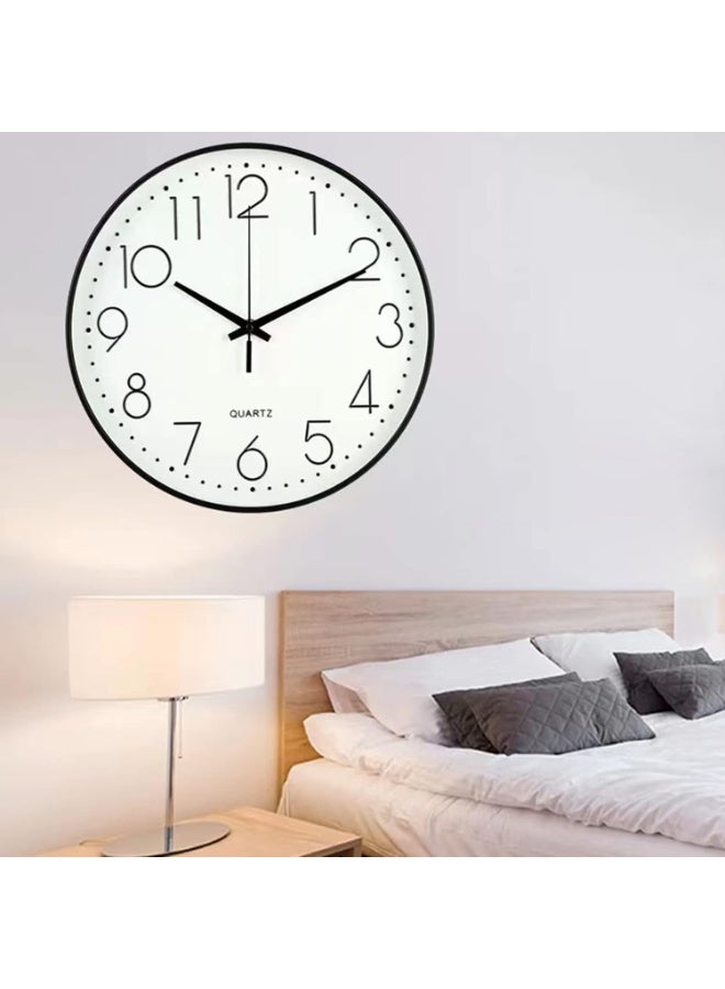 MIXDE Wall Clock 12 Inch Silent Non Ticking Round Wall Clocks Silent Quartz Decorative Wall Clock for Living Room Home Office School - Image 5