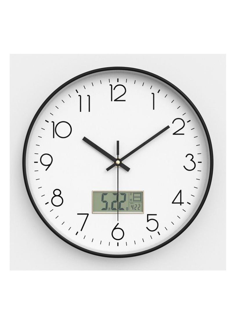 MIXDE Wall Clock 12 Inch Silent Non Ticking Round Wall Clocks Silent Quartz Decorative Wall Clock for Living Room Home Office School - Image 1