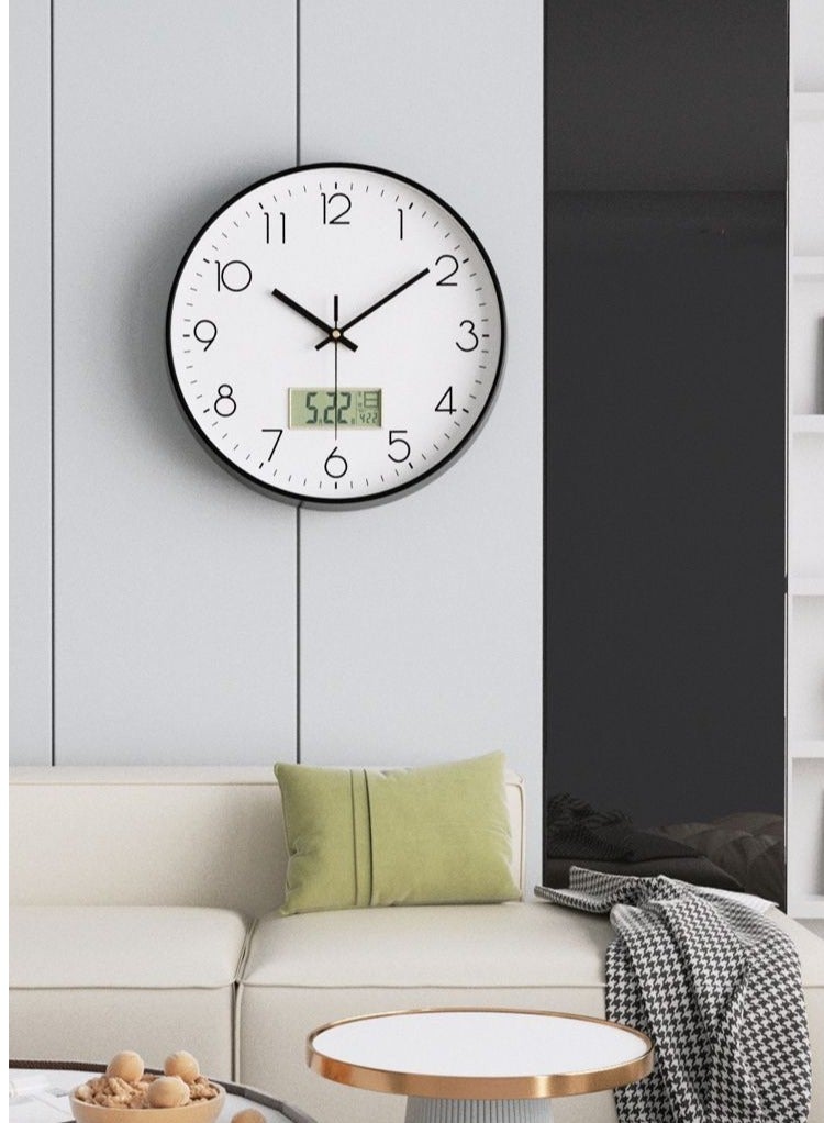 MIXDE Wall Clock 12 Inch Silent Non Ticking Round Wall Clocks Silent Quartz Decorative Wall Clock for Living Room Home Office School - Image 3