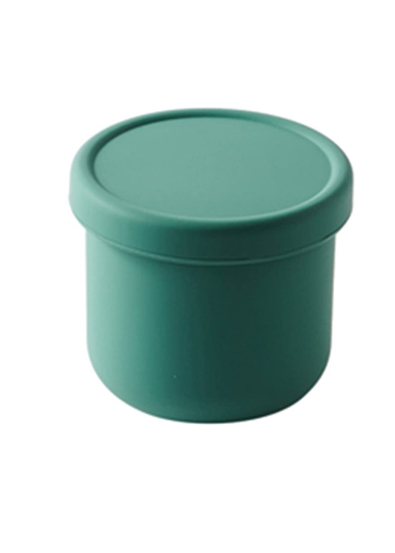 yaocoral Small Silicone Bento Box Silicone Cup Microwave Freezer Safe Mini Silicone Bowl with Lids for Dessert Fruit Snack Portable Food Storage Container(green) - Image 1