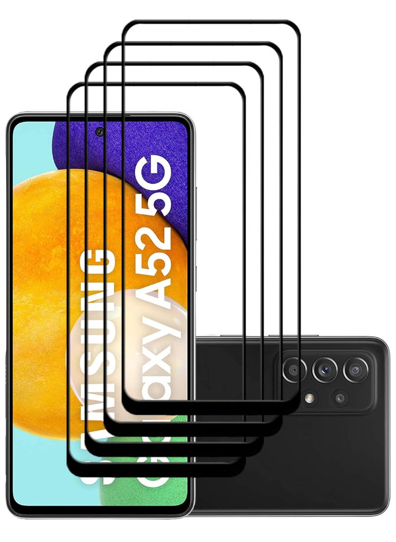 ACLIX 4 Pieces Antistatic ESD Dustproof Premium Quality High Definition Tempered Glass Screen Protector Designed For Samsung Galaxy A52 5G - Image 1