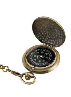 Retro Compass Portable Military Fluorescent Glow Survival Gear Outdoor Navigation Tools for Hiking, Camping, Riding, Hunting, Boating, Boy Scout