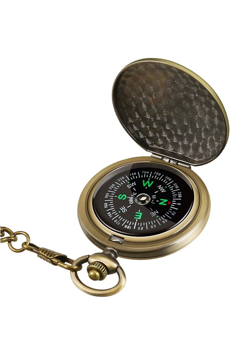 Y&D - Retro Compass Portable Military Fluorescent Glow Survival Gear Outdoor Navigation Tools for Hiking, Camping, Riding, Hunting, Boating, Boy Scout - Image 1