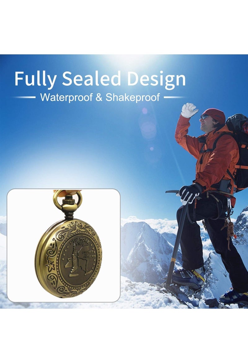 Y&D - Retro Compass Portable Military Fluorescent Glow Survival Gear Outdoor Navigation Tools for Hiking, Camping, Riding, Hunting, Boating, Boy Scout - Image 1