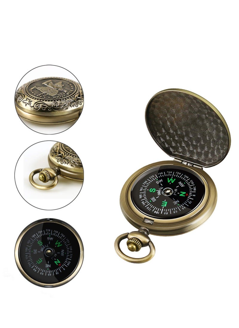 Y&D - Retro Compass Portable Military Fluorescent Glow Survival Gear Outdoor Navigation Tools for Hiking, Camping, Riding, Hunting, Boating, Boy Scout - Image 1