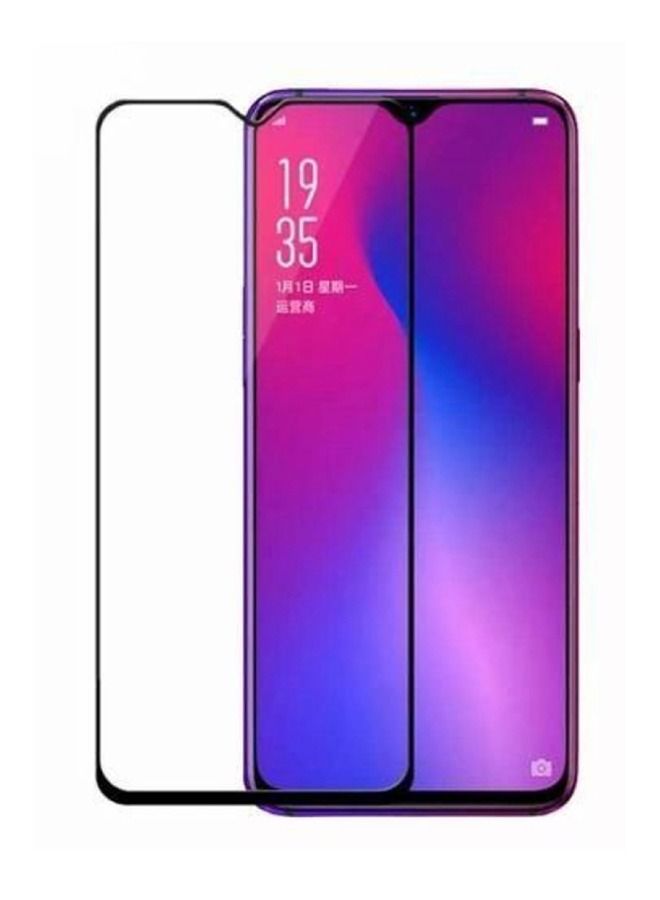 واقي الشاشة الزجاجي لهاتف أوبو F9 خماسي الأبعاد شفاف