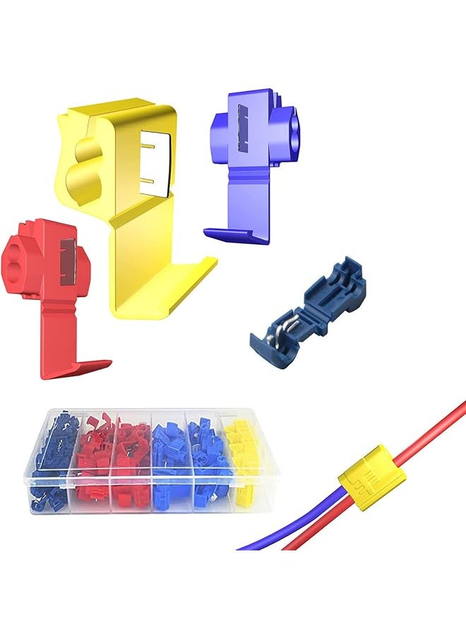 PROMASS promass [65 Pack] 65 Pcs Quick Splice Snap Wire Connector Set,Scotch Lock Splice Connector Double Run,Crimp Wire Splice Connectors. 