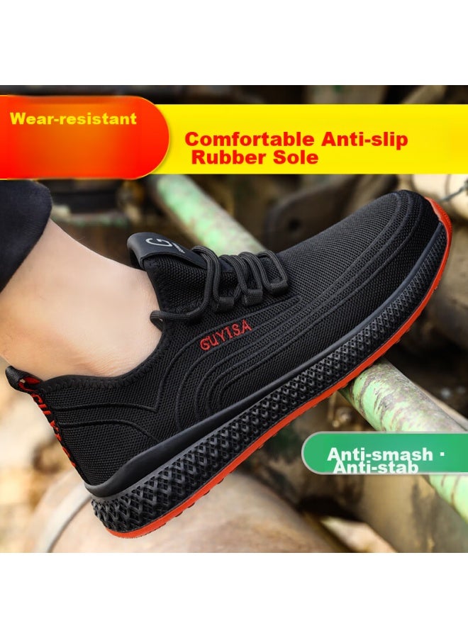 JUNBU Junbu Safety Shoes For Men, Electrician Ulated Plastic Toe Cap, Anti-smashing, Puncture-resistant, Breathable, Lightweight Work Shoes 9156kv Size 41 - Image 2