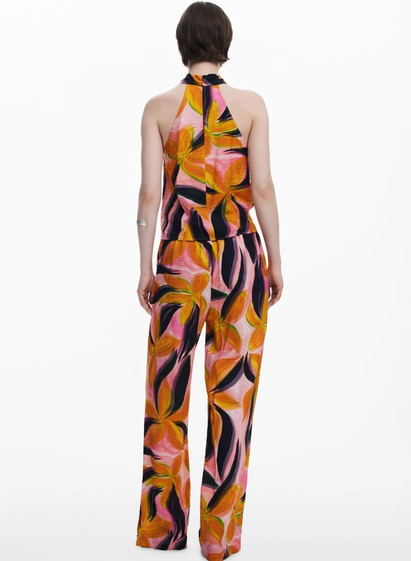 DESIGUAL Floral Print Trousers