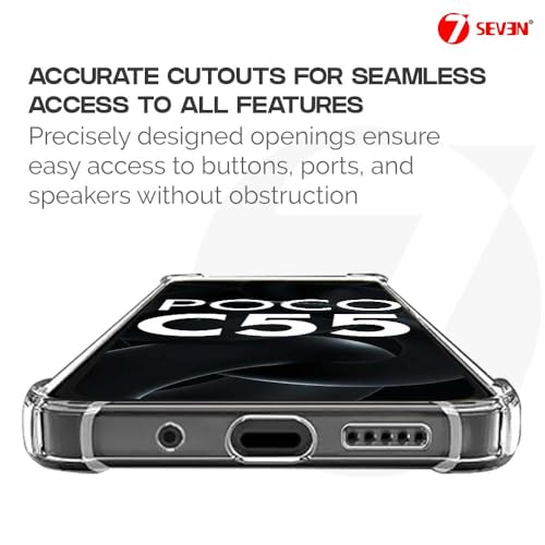 7-Seven 7SEVEN® Back Cover for Poco M3 Transparent Mobile Back Case Shock Proof Design Camera Edges Protection Crystal Clear Phone Case Silicon Soft TPU and Flexible Bumper Phone Cover - Image 5