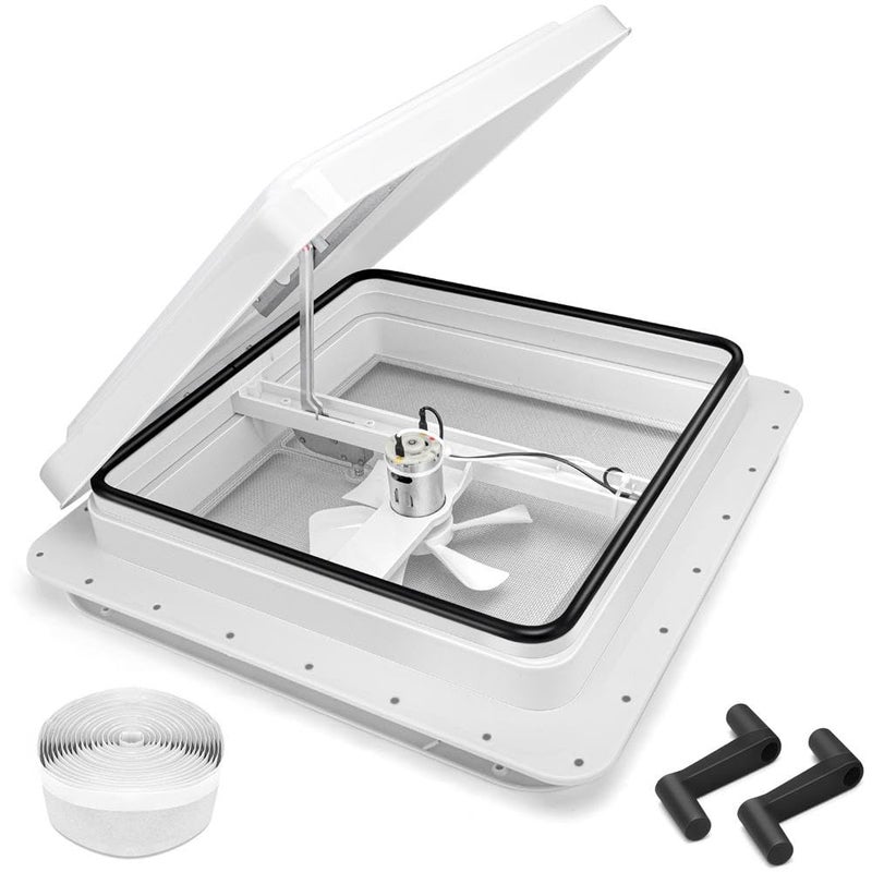 GDDGHS RV Vent Fan 14 Inch Trailer Roof Vent with 12V Fan 14 x 14 RV Roof Vents for TrailerCamper Camper Vents with 6 Blades