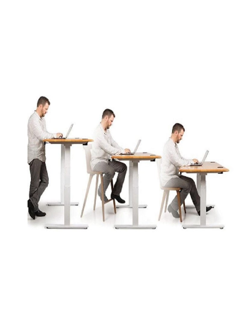 AMFAH Height Adjustable Table Frame With Twin Motorized Control Box (White Frame Only) - Image 3