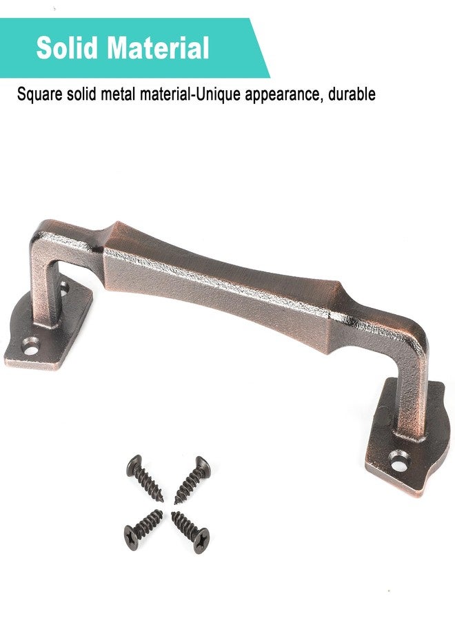 Eumtenr Sliding Barn Door Handle,10 Inch Heavy Duty Rustic Design Barn Door Pull, for DIY Sliding Barn Door, Gate, Shed, Garage | Square Solid Metal Material, Oil Rubbed Bronze Finish - Image 4