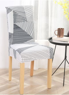 Sharpdo 6-Piece Set Modern Simple Dyed Elastic One-Piece Chair Cover For All Seasons  - Image 2
