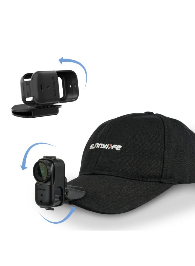 سني لايف مشبك قبعة Sunnylife متوافق مع DJI Osmo Nano – حامل كاميرا رياضية قابل للدوران 360 درجة، لتصوير منظور الشخص الأول بدون استخدام اليدين، مناسب للقبعة أو حزام الظهر أو رباط الرأس - Image 1