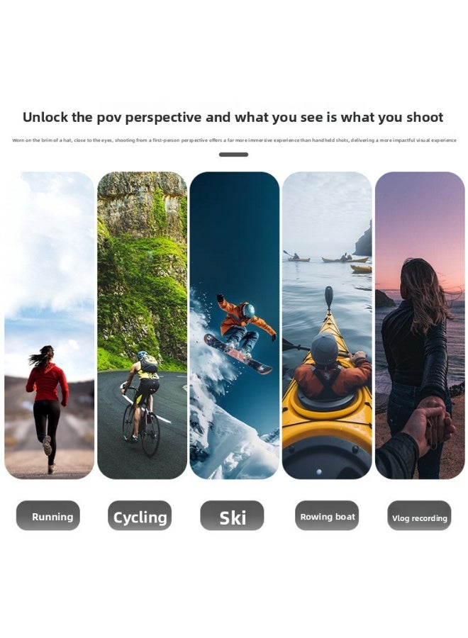 سني لايف مشبك قبعة Sunnylife متوافق مع DJI Osmo Nano – حامل كاميرا رياضية قابل للدوران 360 درجة، لتصوير منظور الشخص الأول بدون استخدام اليدين، مناسب للقبعة أو حزام الظهر أو رباط الرأس - Image 5