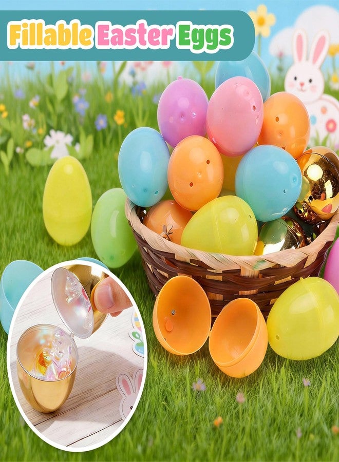 أم جاي بارتي مجموعة MGparty من 100 بيضة عيد الفصح، بيض بلاستيكي قابل للتعبئة مقاس 2.3 بوصة بألوان الباستيل، مع 10 بيضات ذهبية فارغة، مثالية للبحث عن البيض، وحشو سلال عيد الفصح، وتوزيعات الحفلات، والزينة. - Image 5