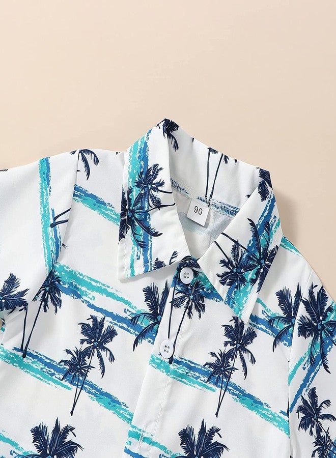 BOIZONTY Western Toddler Boy Clothes Short Sleeve Coconut Tree Button Down Shirt Tops+ Hawaiian Country Shorts Summer Outfits (Coconut Tree White,5-6T) - Image 5