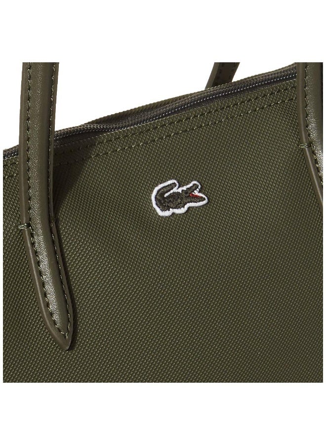 LACOSTE Lacoste bag Women's L12.12 Concept Fashion Versatile Large Capacity Large Size Zipper Handheld Shoulder Bag Tote Bag Large Army Green 45cm * 30cm * 12cm  - Image 4
