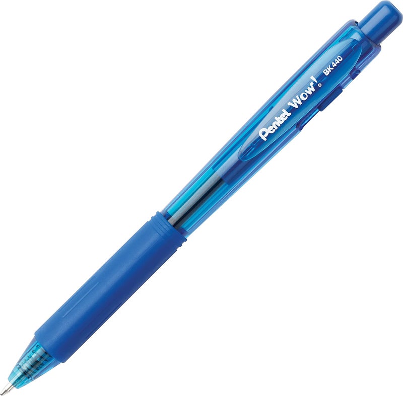 Pentel قلم حبر جاف قابل للسحب Pentel BK440BP8M WOW!، 1 مم، برميل متنوع، حبر متنوع، 8/عبوة - Image 4