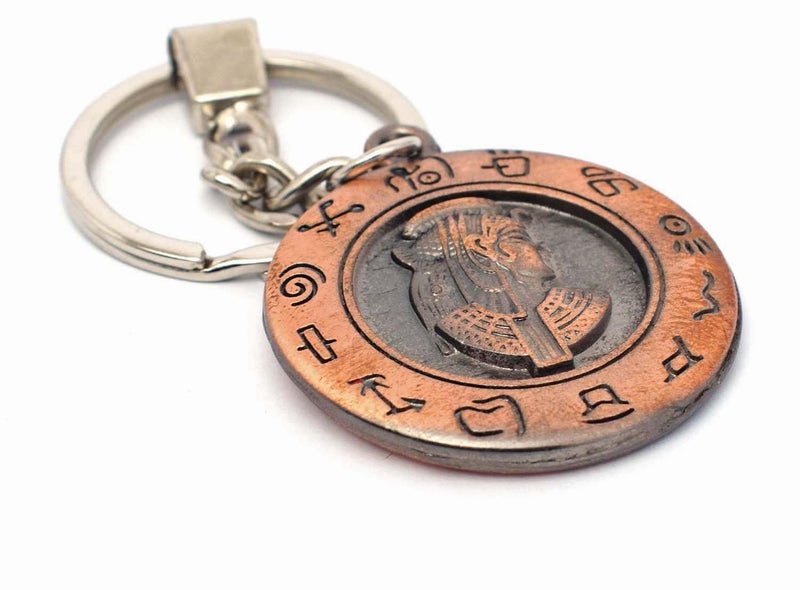 immatgar pharaonic Nefertiti and Cleopatra keychain Egyptian souvenirs gifts from egypt Authentic Pharaoh (Burnt Red) - Image 2