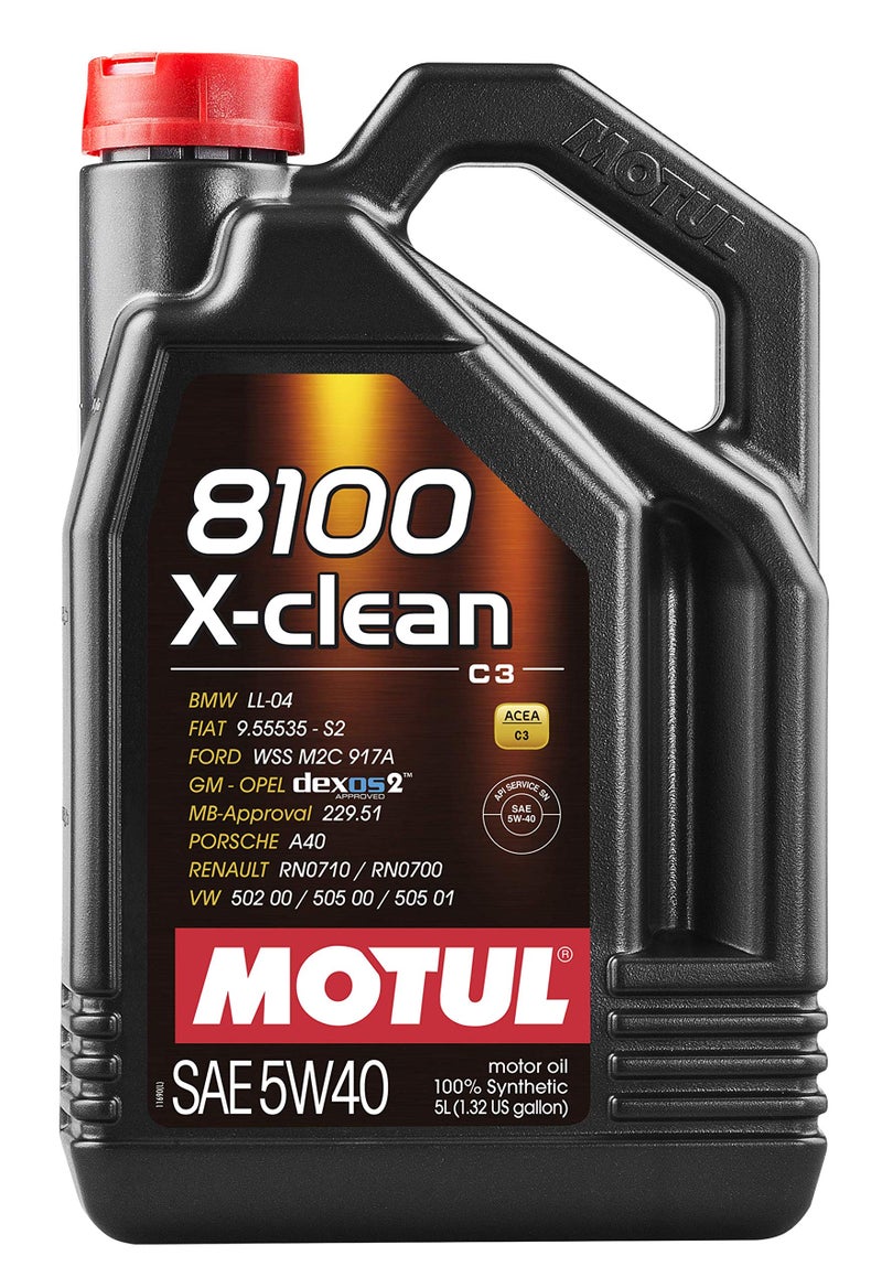 Motul 8100 X-Clean 5W40 Synthetic Oil 5 Liters (102051) - Image 3