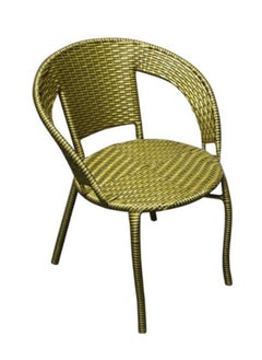 SILA 2 Seater Outdoor Seating Chair & Table Set | Garden Patio Coffee Table Set | Outdoor Balcony Wicker Furniture with 1 Table & 2 Chairs Set (Yellow Gold)  - Image 2