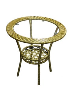 SILA 2 Seater Outdoor Seating Chair & Table Set | Garden Patio Coffee Table Set | Outdoor Balcony Wicker Furniture with 1 Table & 2 Chairs Set (Yellow Gold)  - Image 3