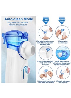 Hulami Portable Nebulizer Machine, Handheld Mini Mesh Nebulizer for Adults and Babies, Personal Steam Inhaler Nebulizer Machine with Mask Mouthpiece for Easy Breathing  - Image 5