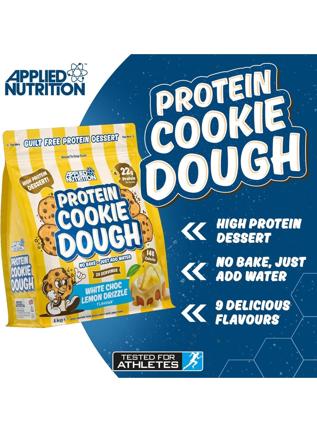 Protein Cookie Dough White Choc Lemon Drizz 1 Kg