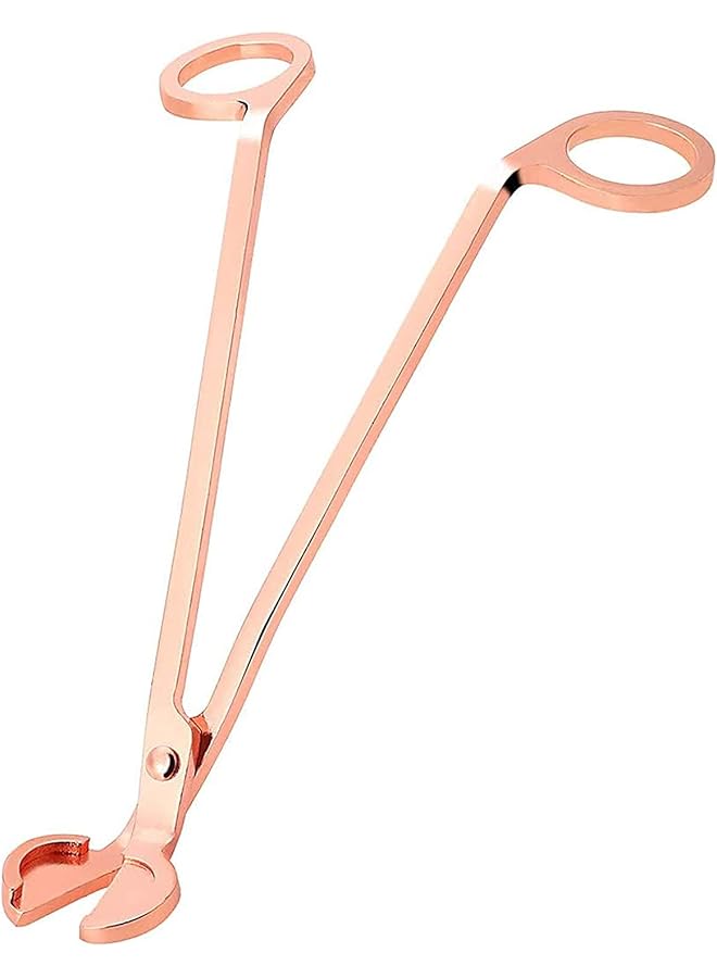 The Bros Candle Wick Trimmer Candle Wick Trimmer Cutter, Stainless Steel, Polished Stainless Steel Wick Clipper Cutter, 7 Inch Oil Lamp Candle Accessories Trimmer, Scissors Cutter (Rose Gold) - Image 1