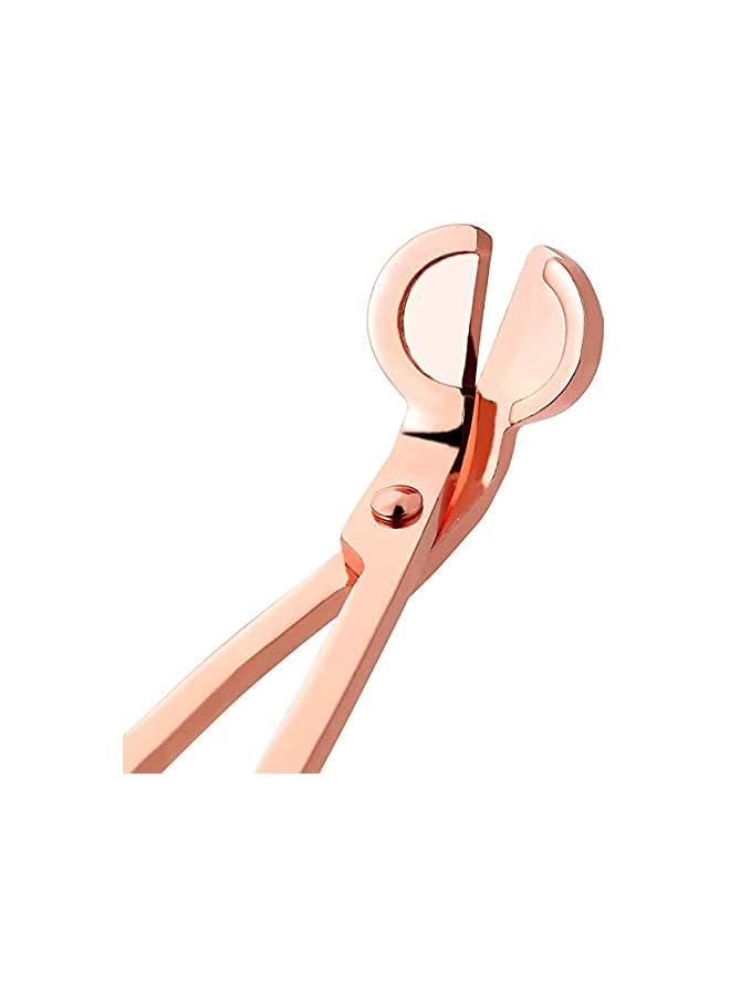 The Bros Candle Wick Trimmer Candle Wick Trimmer Cutter, Stainless Steel, Polished Stainless Steel Wick Clipper Cutter, 7 Inch Oil Lamp Candle Accessories Trimmer, Scissors Cutter (Rose Gold) - Image 2