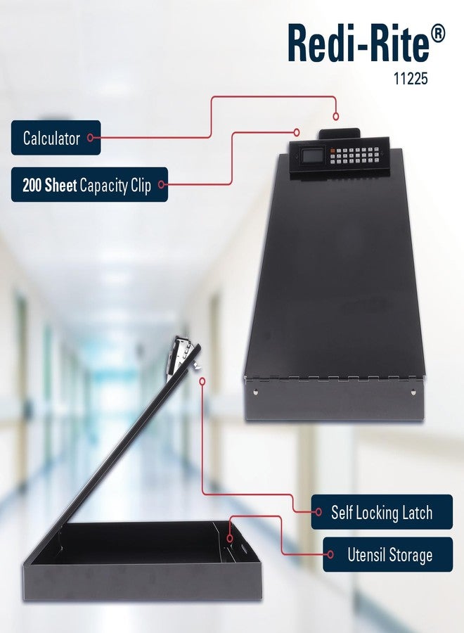 سوندرز لوحة تخزين Saunders المصنوعة من الألومنيوم المعاد تدويره مع مشبك آلة حاسبة، مقاس الرسائل، 8.5 × 12 بوصة (11225) - Image 3