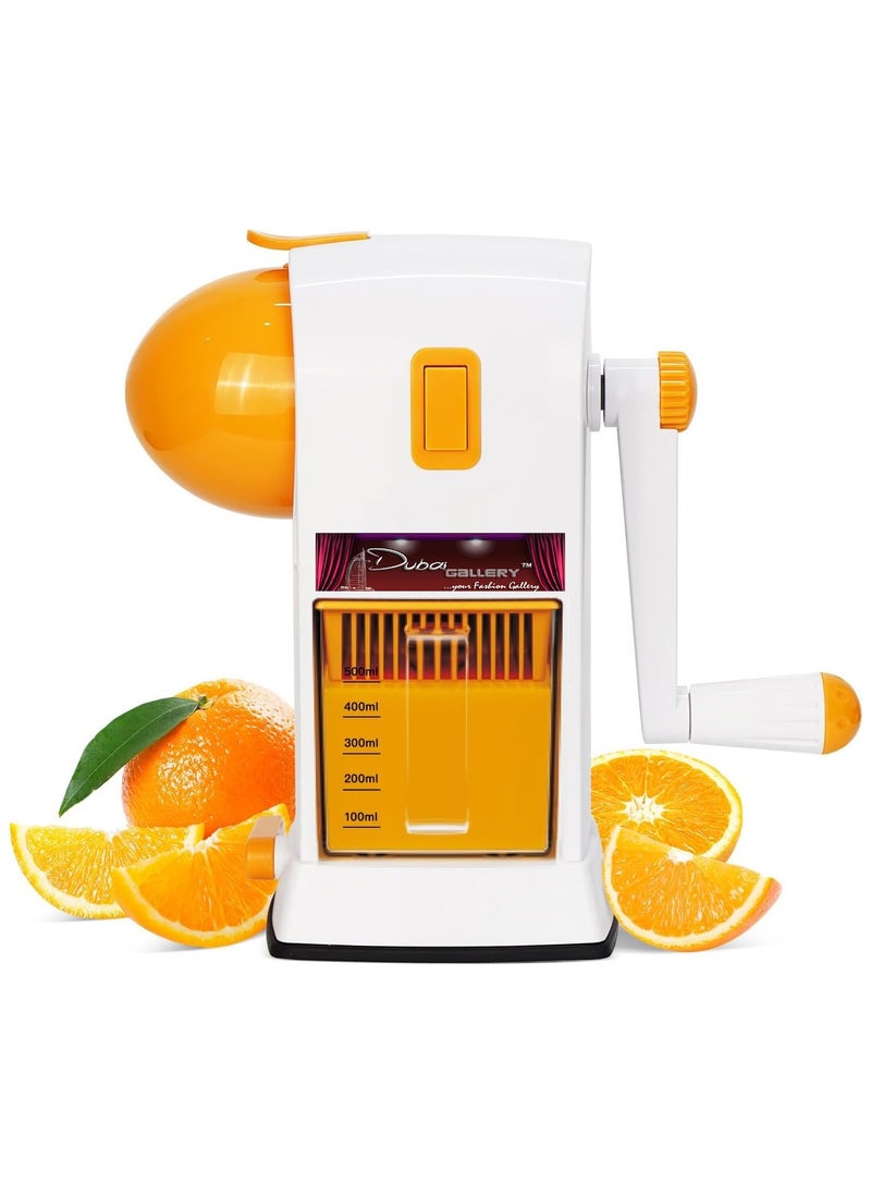 Manual Citrus Juicer, Hand Juicer Machines with Cleaning Brush Portable Juicer Squeezer for Orange, Lemon, Lime, Easy to Clean, Large Capacity Orange Juicer