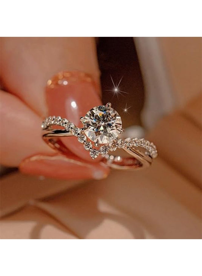 GIFT Moissanite Silver Or Solid 10K/14K/18K White Gold Couple Rings, Matching Rings for Him and Her Set Wedding Bands Promise Engagement Ring - Image 2