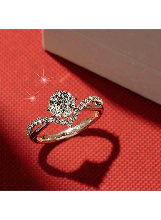 GIFT Moissanite Silver Or Solid 10K/14K/18K White Gold Couple Rings, Matching Rings for Him and Her Set Wedding Bands Promise Engagement Ring - Image 4
