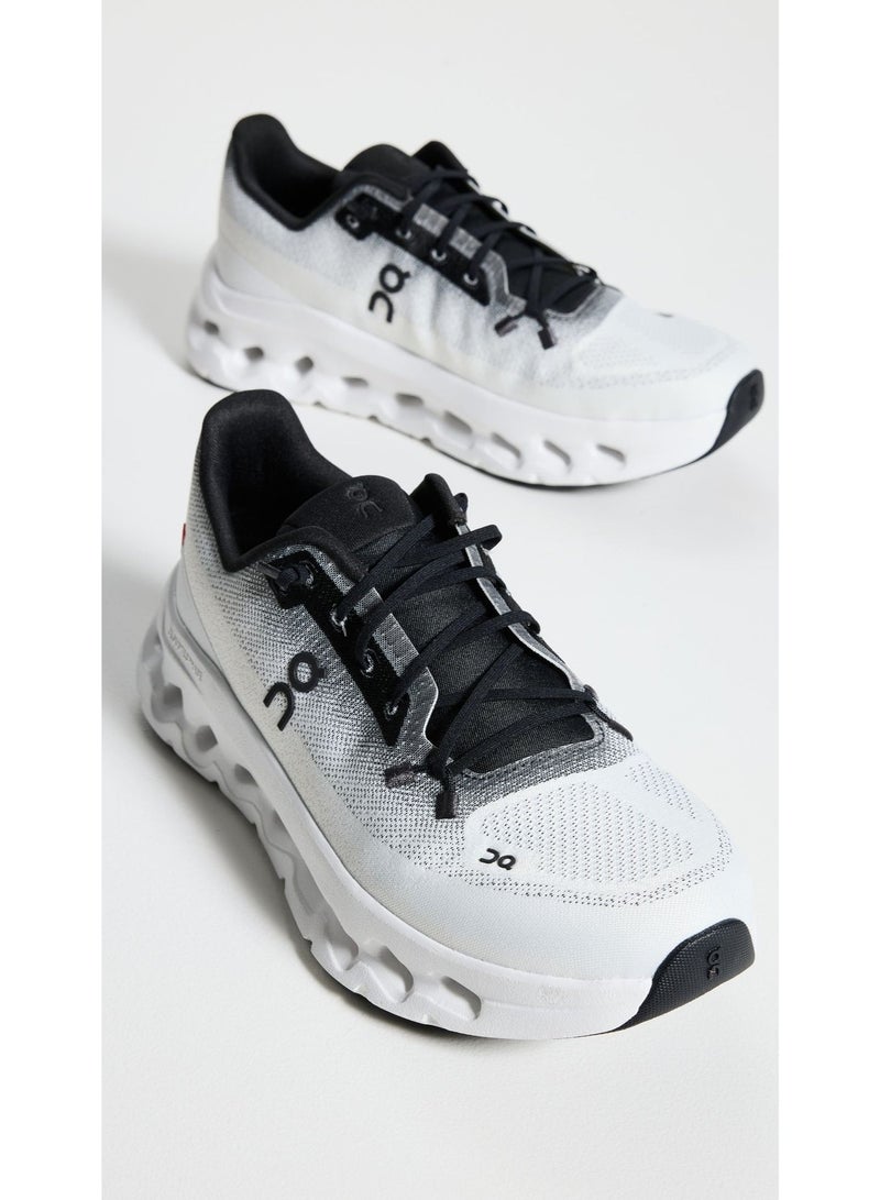 On Running clouds ivory/Black High Top Sneakers Lightweight Breathable Casual Sports Shoes for Walking Running Gym Fashion Streetwear Comfortable Cushioned Sole Ankle Support White Black - Image 1