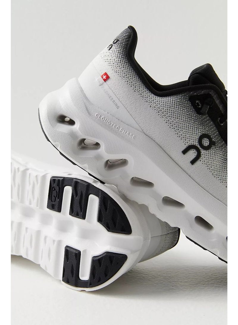 On Running clouds ivory/Black High Top Sneakers Lightweight Breathable Casual Sports Shoes for Walking Running Gym Fashion Streetwear Comfortable Cushioned Sole Ankle Support White Black - Image 2