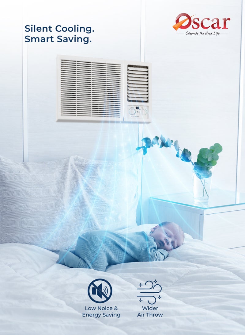 Oscar 1.5 Ton Window Air Conditioner 18000 BTU | Tropical GMCC Compressor | R410A Refrigerant | Golden Fin Anti-Corrosion Coating | High-Efficiency Cooling | OWC18KC - Image 3