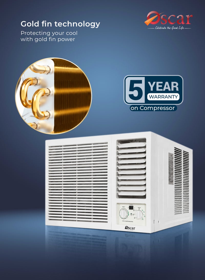 Oscar 1.5 Ton Window Air Conditioner 18000 BTU | Tropical GMCC Compressor | R410A Refrigerant | Golden Fin Anti-Corrosion Coating | High-Efficiency Cooling | OWC18KC - Image 5