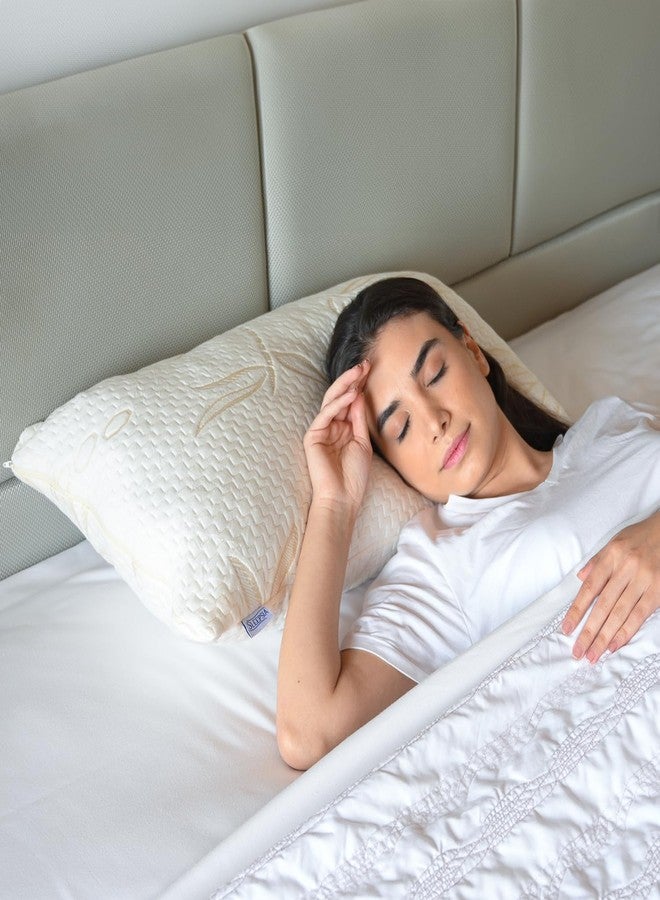 Sleepsia Shredded Bamboo Memory Foam Pillow for Neck Pain - Queen (Pack of 2) - Image 2