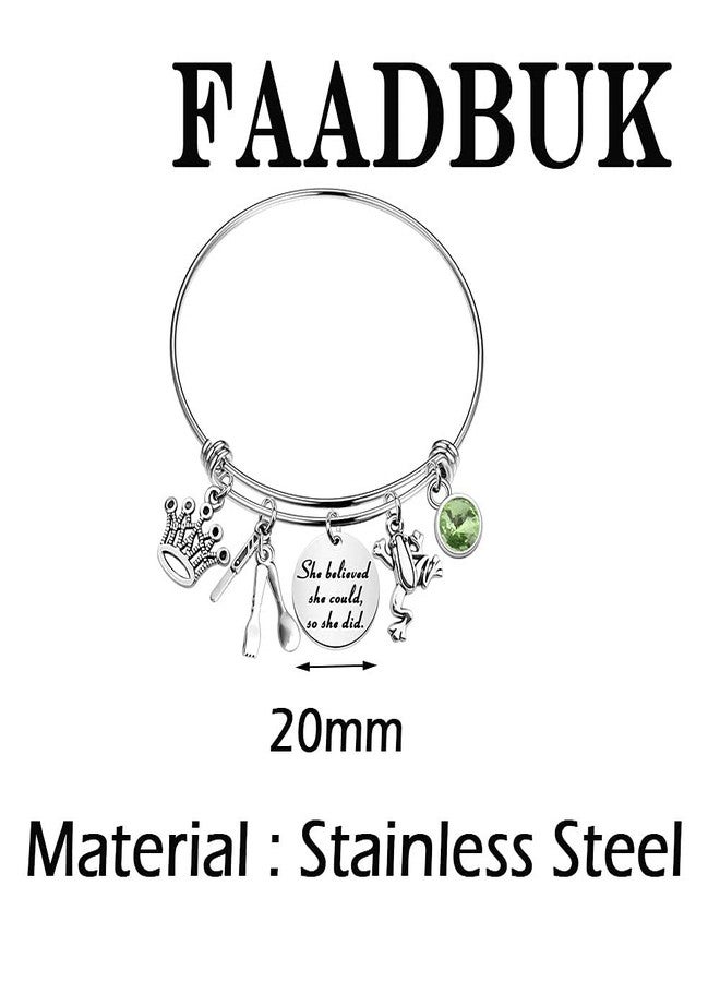 FAADBUK Princess and the Inspired Bracelet She Believed She Could So She Did Inspiration Gift for Her (Princess and the Frog Bracelet) - Image 2