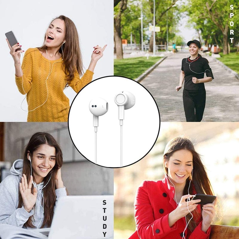 BENEWY Hi-Res Extra Bass Earbuds Noise Isolating In-Ear Headphones Wired Earbuds with Microphone for iPhone, iPod, iPad, MP3, HUAWEI, Samsung, Lightweight Earphones with Volume Control 3.5mm Jack Headphones - Image 4